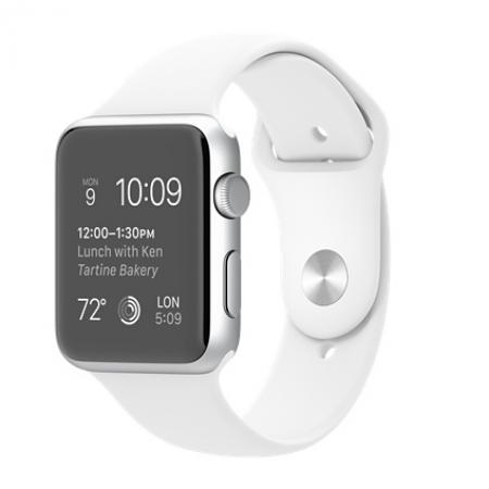 Apple Watch Sport 42mm Silver Aluminum Case with White Sport Band